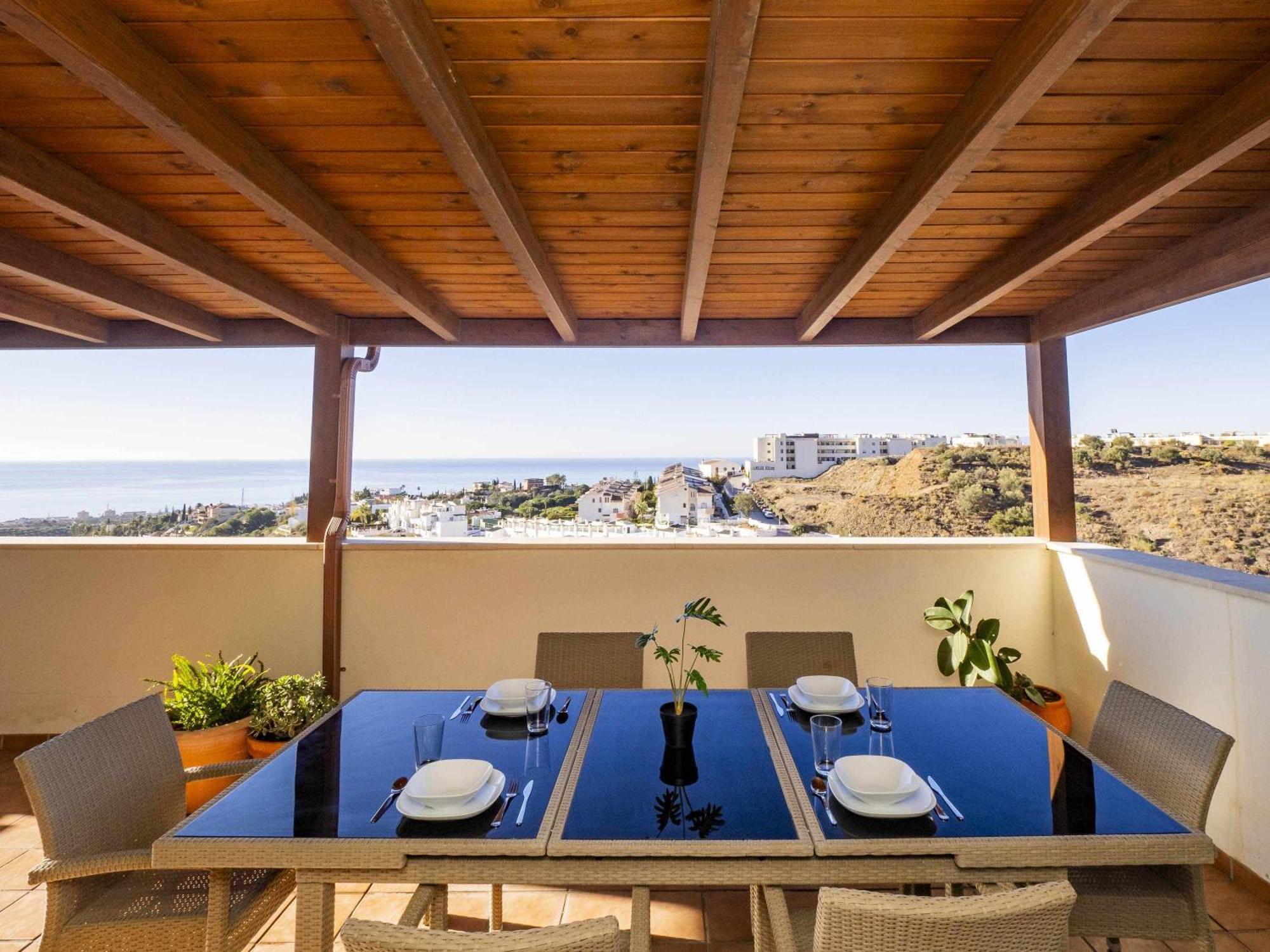 Апартаменти Atico Con Vistas Al Mar Piscina Y Parking Малага Екстер'єр фото